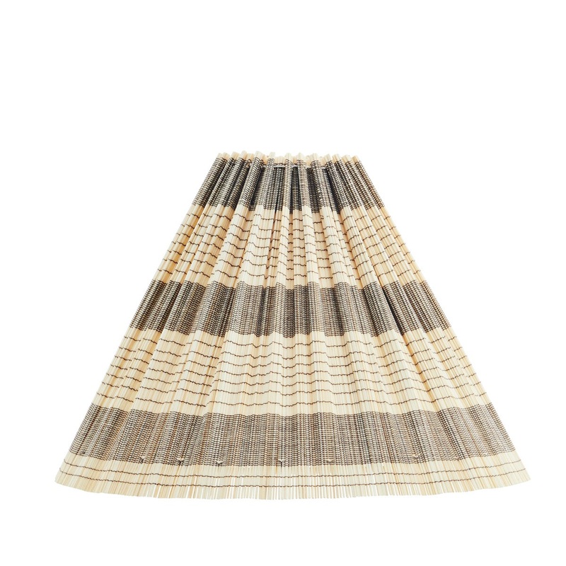 Bamboo Lamp Shade Natural, Brown, D:30×21 cm