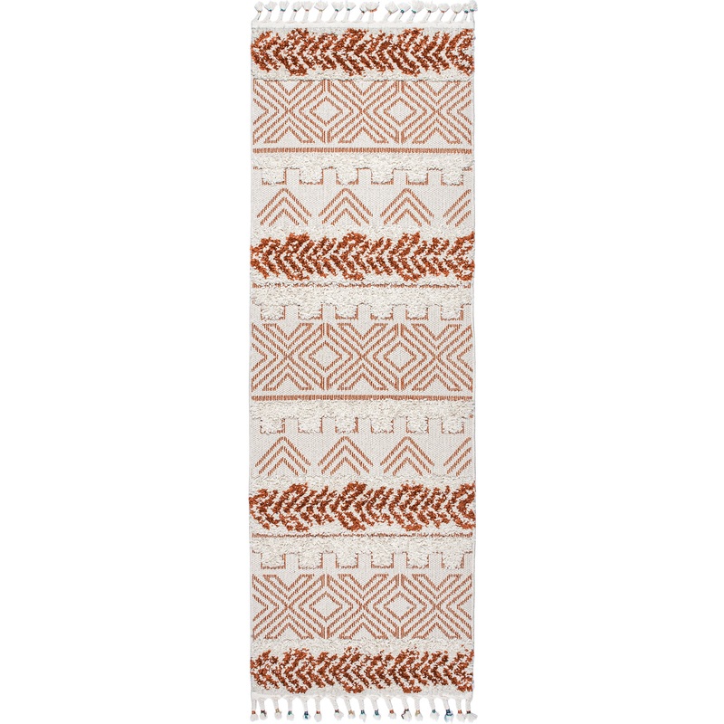 Banded Shag Rug | Rust