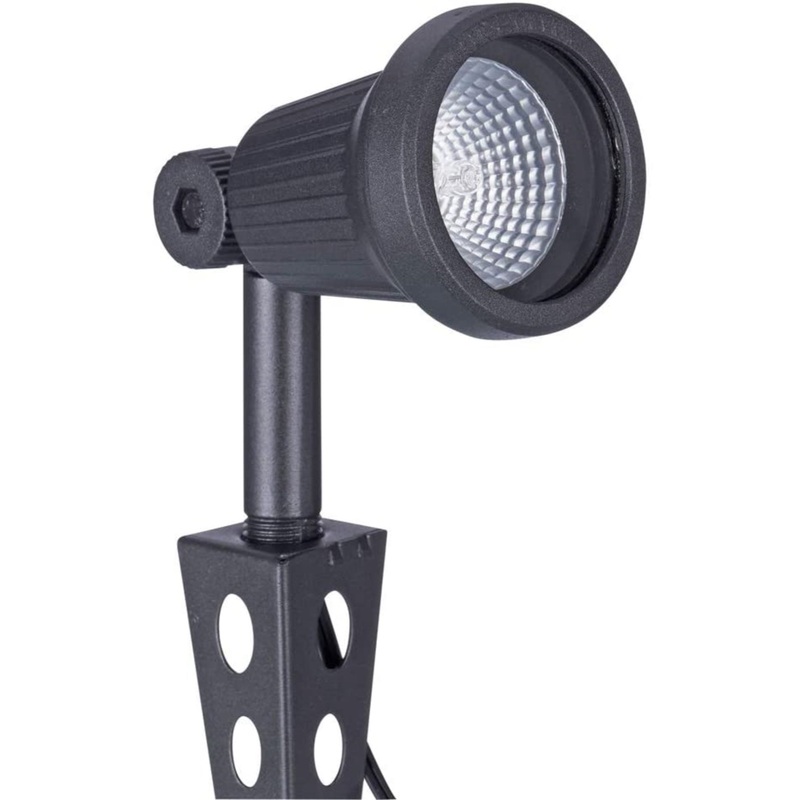 Sterno Home Ribbed Cast T3 20WATT Aluminum Halogen Spotlight – Black (Pack of 1)