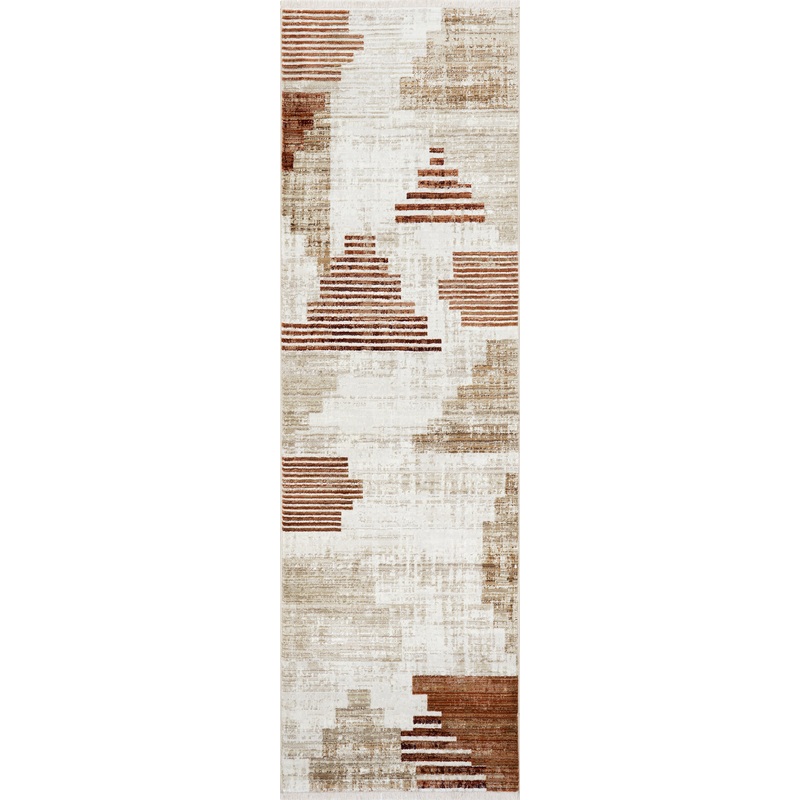 Tani Vintage Blocks Rug | Rust