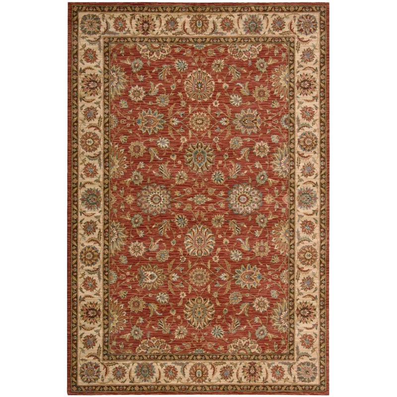 Nourison Living Treasures 5’6″ x 8’3″ Rust Traditional Indoor Rug