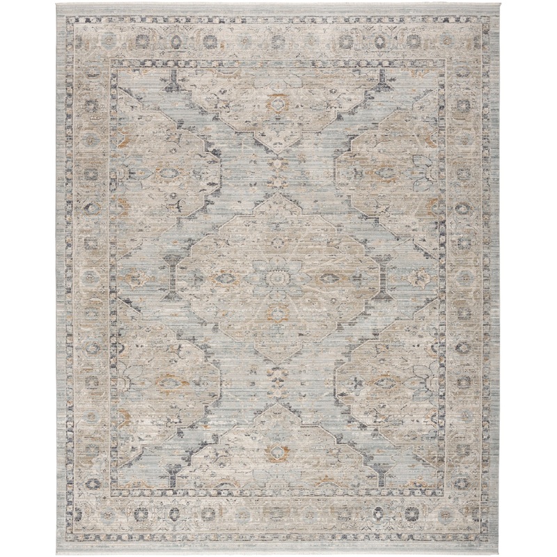Nourison Lynx 9’10” x 13’6″ Light Blue Vintage Indoor Rug