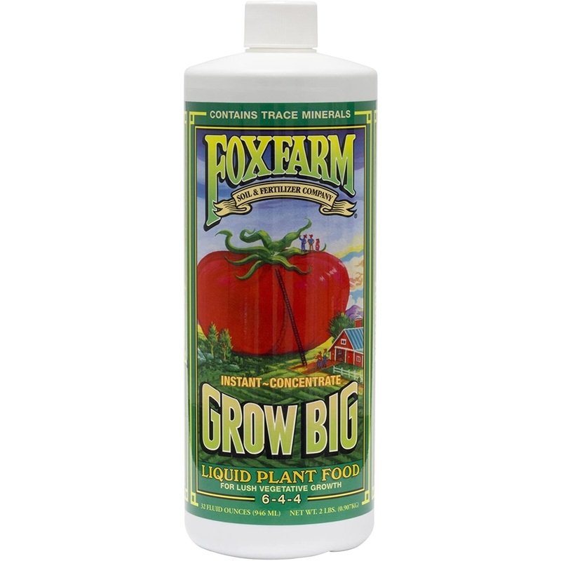 Fox Farms Grow Big Liquid Fertilizer Concentrate 6-4-4, 1-Quart
