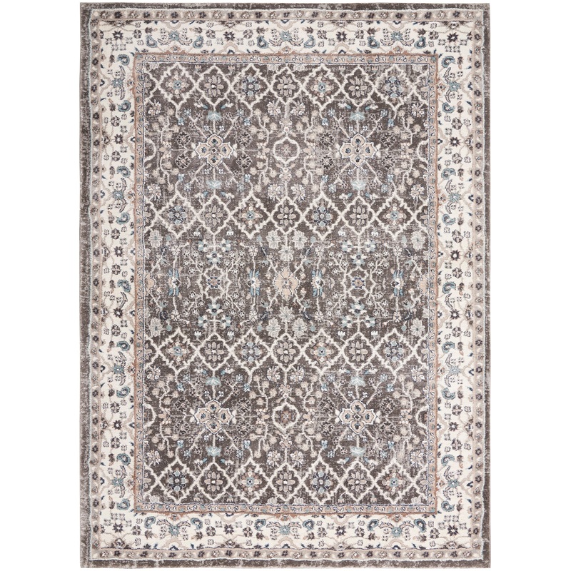 Nourison American Manor 5’3″ x 7’3″ Grey/Ivory Vintage Indoor Rug