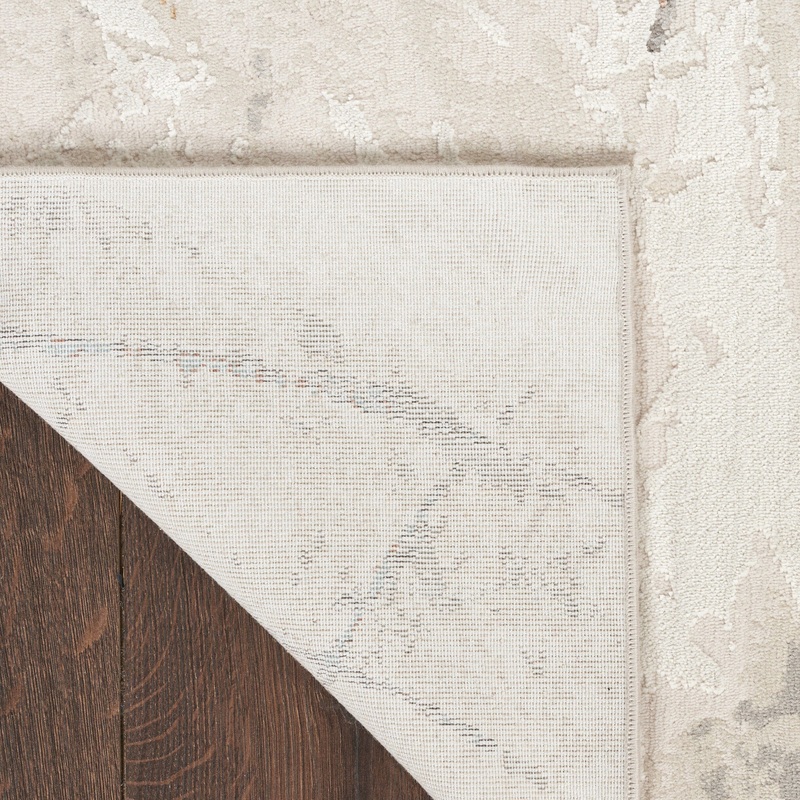 Nourison Desire 9′ x 12′ Ivory Grey Blue Modern Indoor Rug