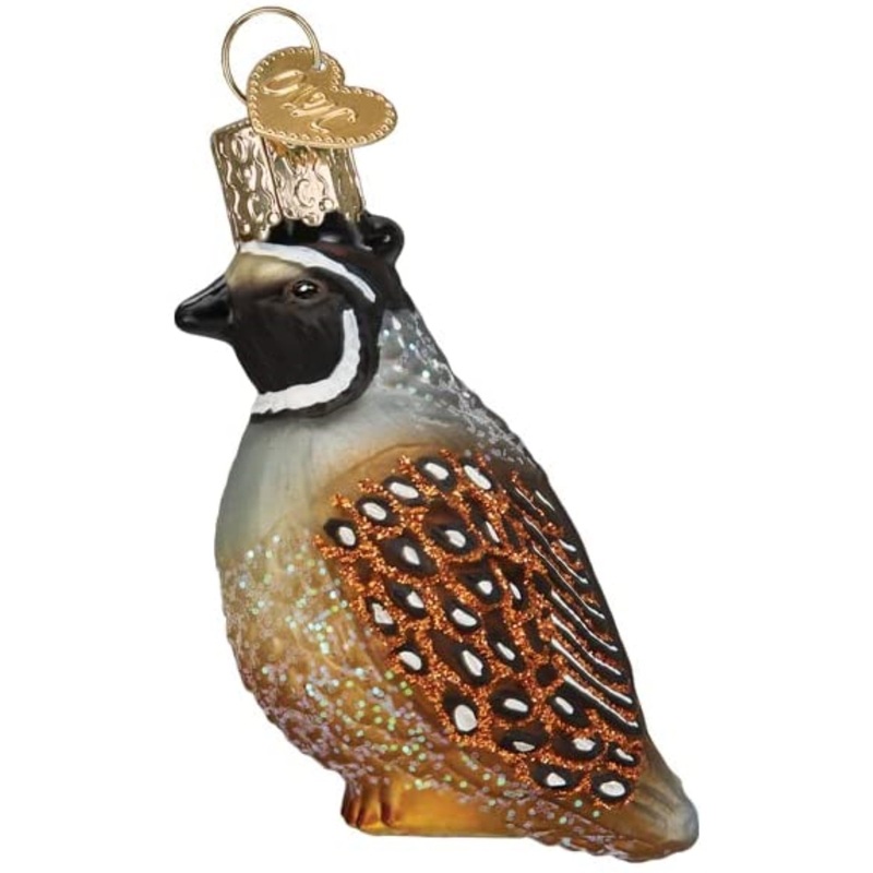 Old World Christmas Quail Glass Blown Ornament for Christmas Tree