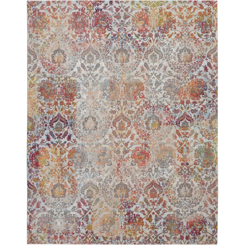Nourison Ankara Global 7’10” x 9’10” Ivory/Orange Vintage Indoor Rug