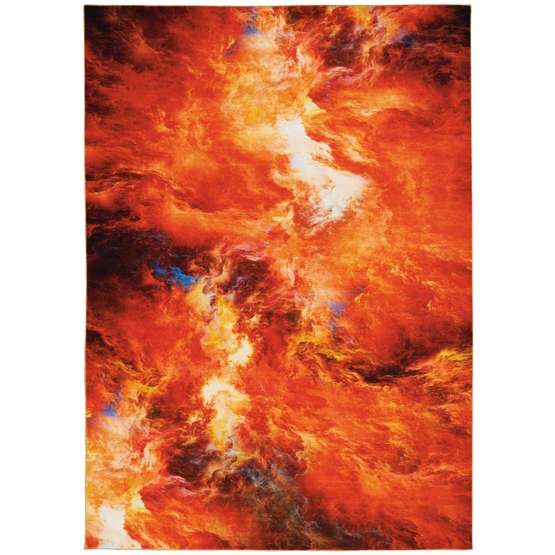 Nourison Le Reve 7’9″ x 9’9″ Red Flame Modern Indoor Rug