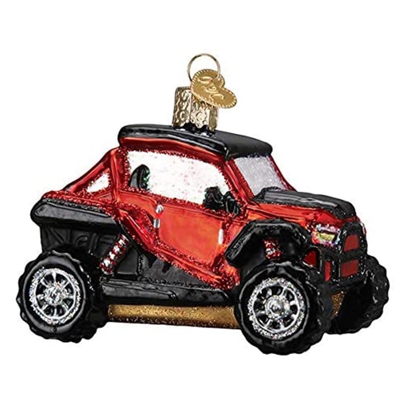 Old World Christmas Blown Glass Ornament for Christmas Tree, Side by Side ATV