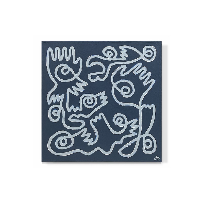 “Fingers & Faces in Blue”