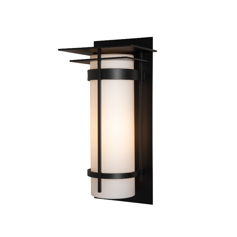 Hubbardton Forge 305994 Banded with Top Plate 1-lt 20″ Tall Large Outdoor Wall Sconce