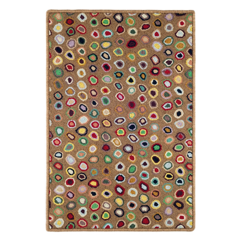 Cat’s Paw Hand Micro Hooked Wool Custom Rug | Brown