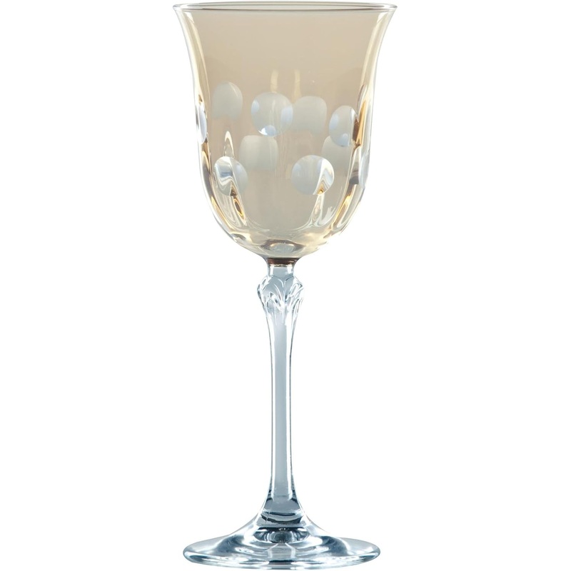 Vietri Dot Goblet, Amber