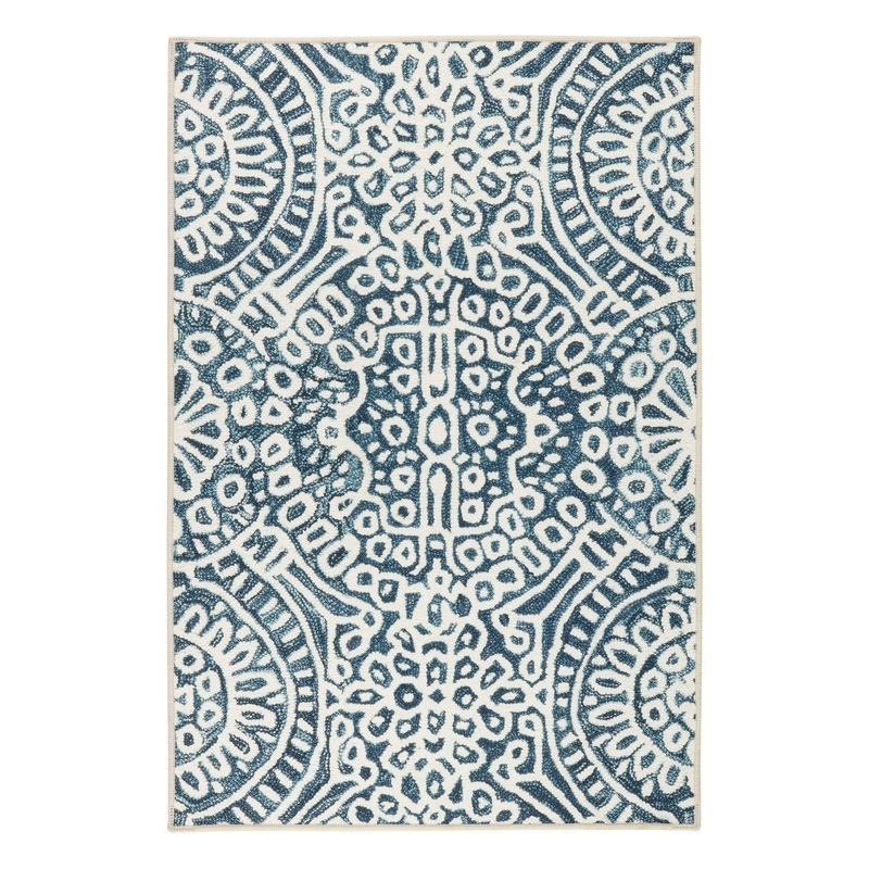 Temple Machine Washable Rug | Ink
