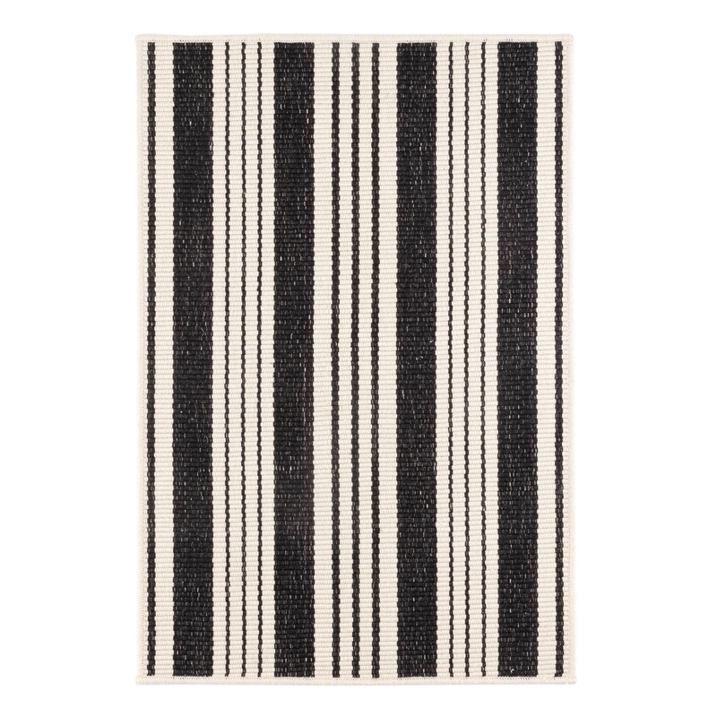 Birmingham Handwoven Indoor/Outdoor Custom Rug | Black