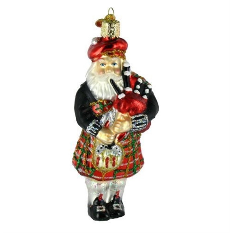 Old World Christmas Highland Santa Glass Blown Ornament