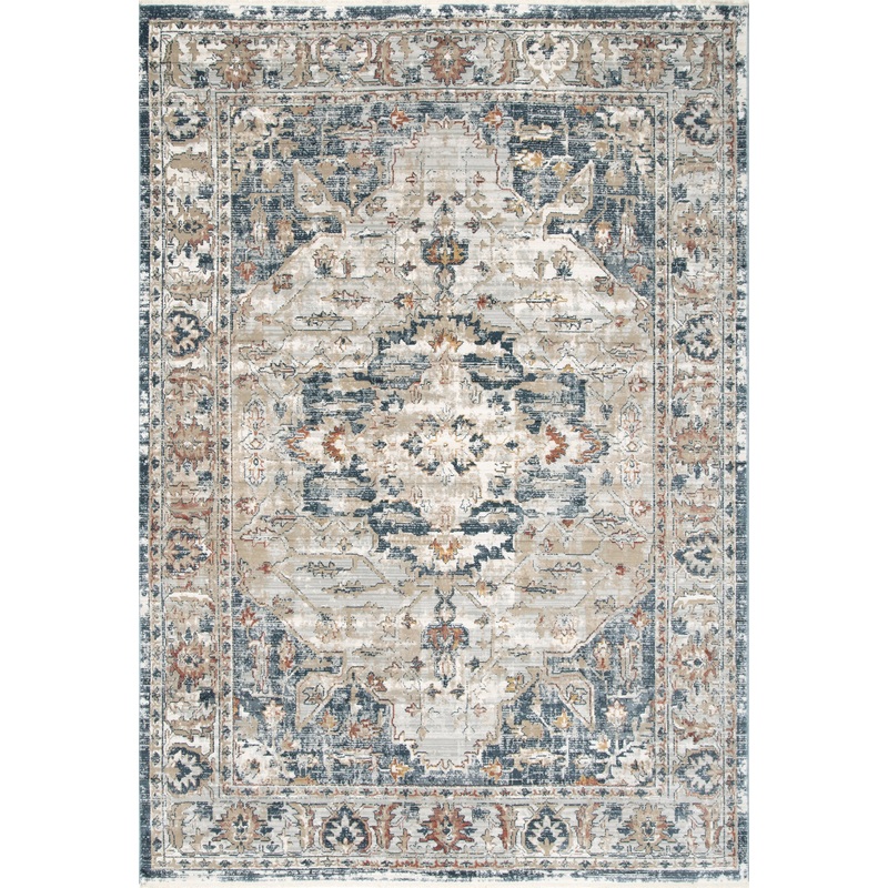 Winged Cartouche Rug | Grey