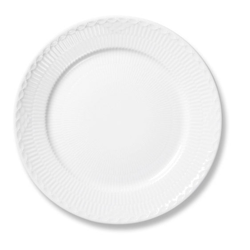 White Fluted Half Lace Salad/Dessert Plate