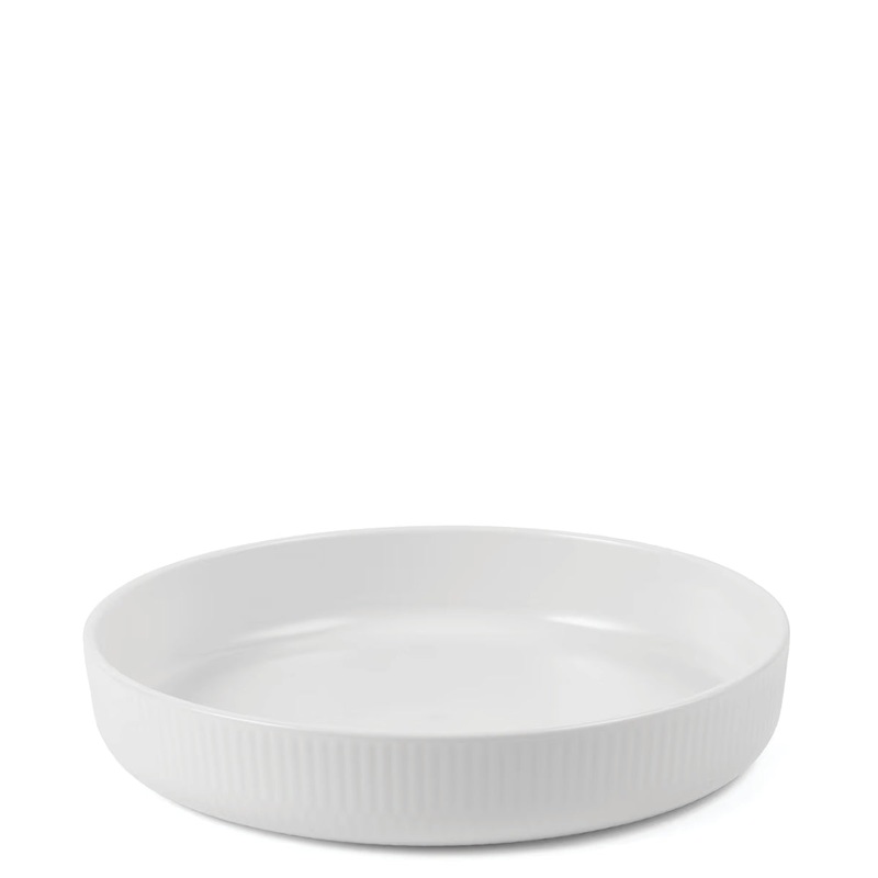White Fluted Ovenware, 10.63″