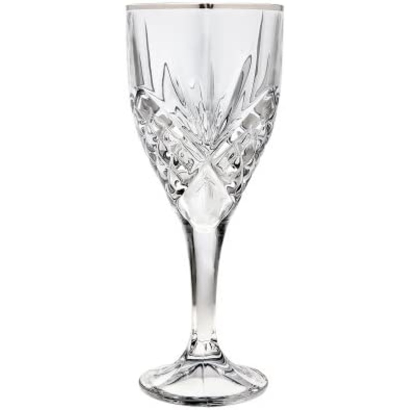 Godinger Dublin Platinum Rim Goblets