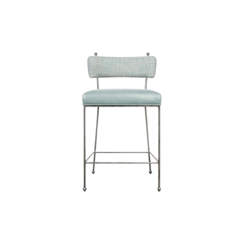 YVETTE COUNTER STOOL | Ocean Leather & Tweed