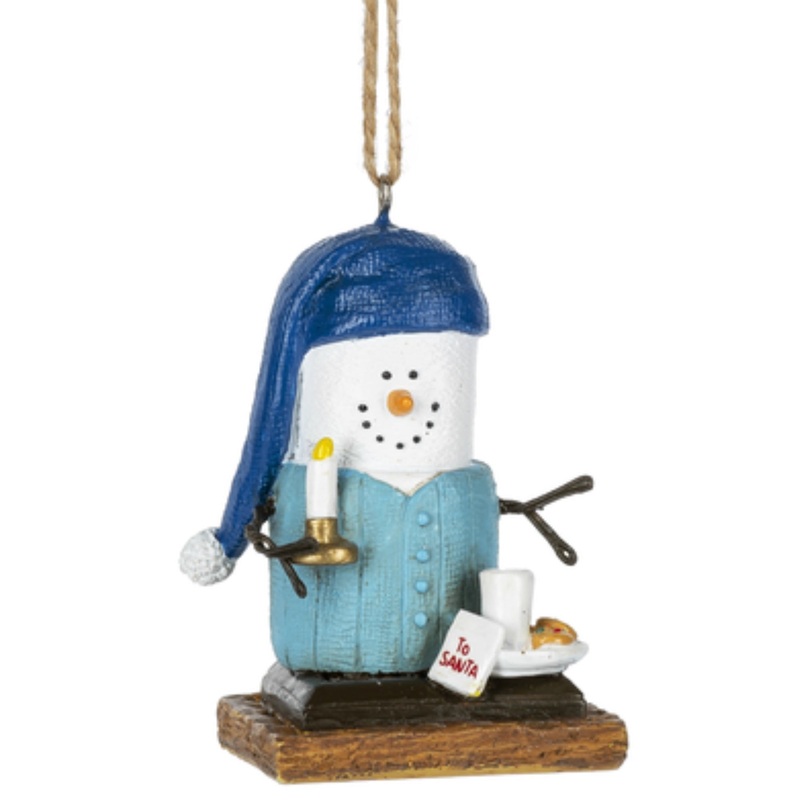 Ganz Smores Cookies for Santa Resin Christmas Ornament, 3″
