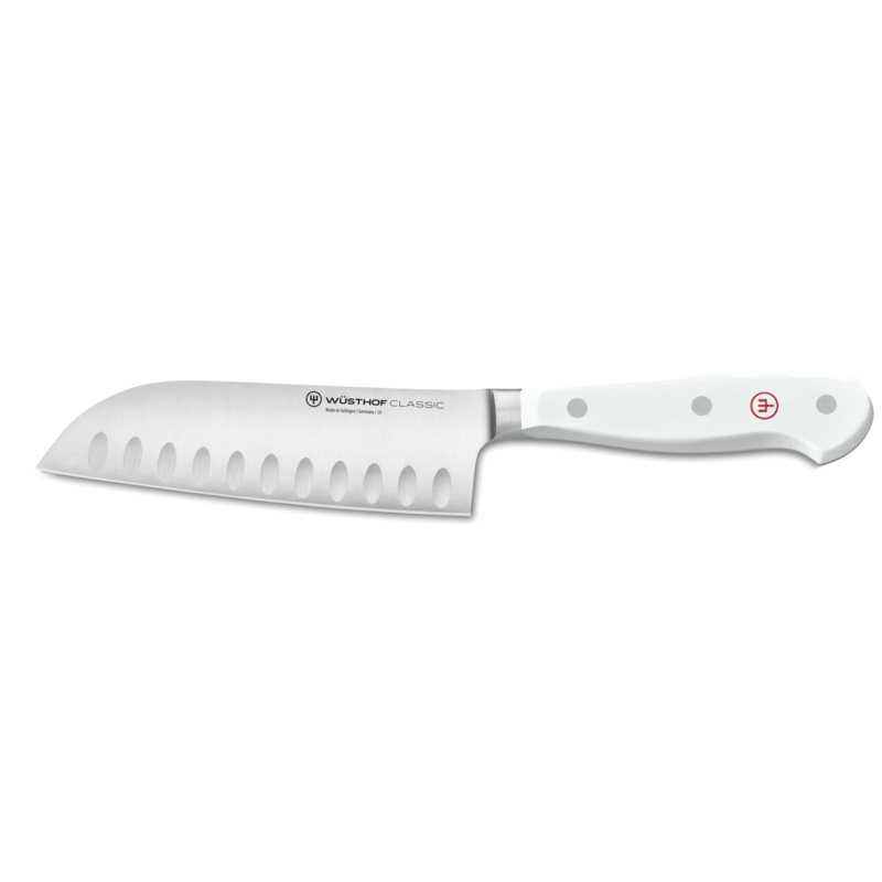 Wusthof Classic 5″ Hollow Edge Santoku,  White 1040231314