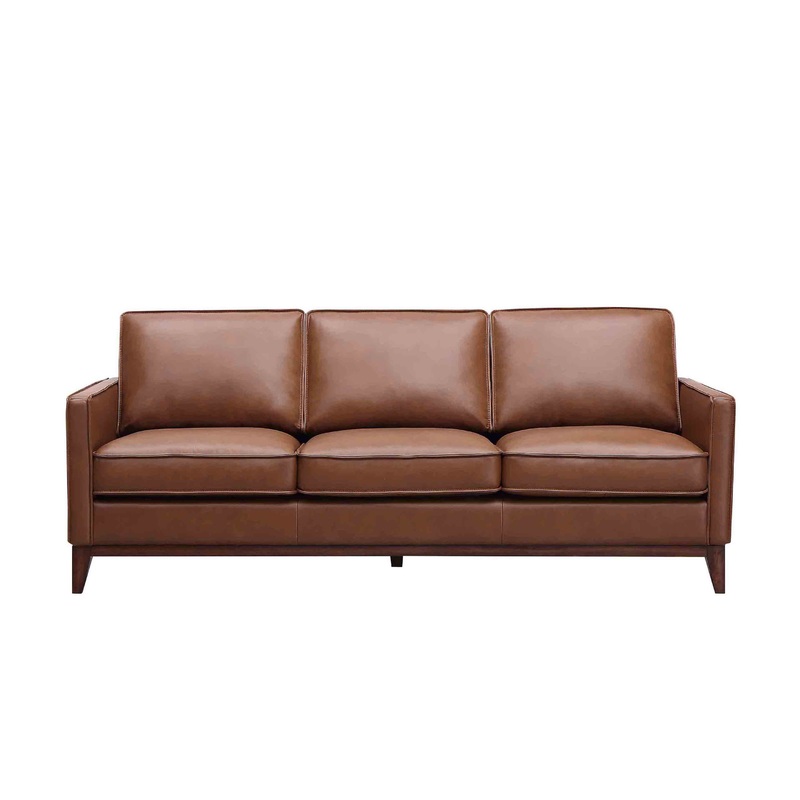 Weston Highland Saddle Leather Sofa by Leather Italia, 85″