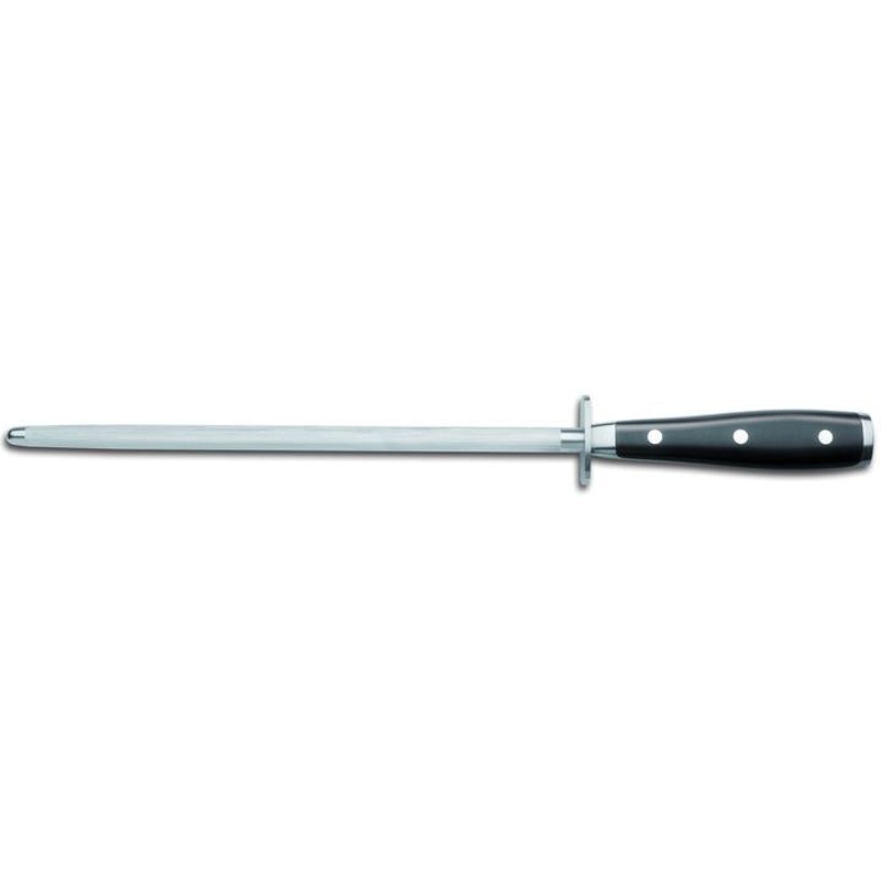 Wusthof Classic IKON Double Bolster Honing Steel, 10 inches, Black