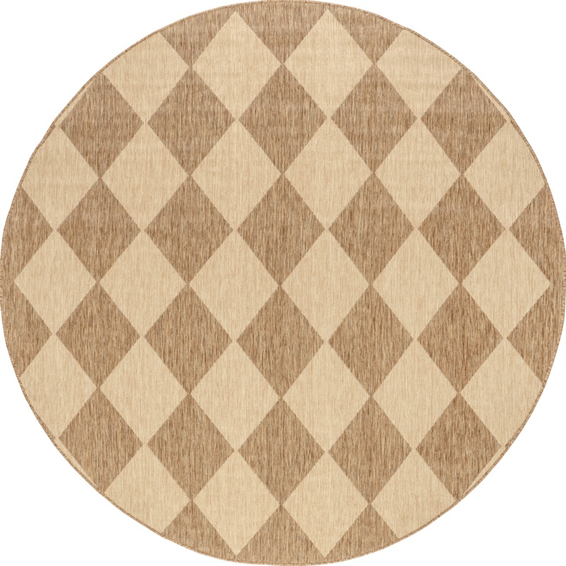 Adelaide Harlequin Indoor/Outdoor Rug | Brown
