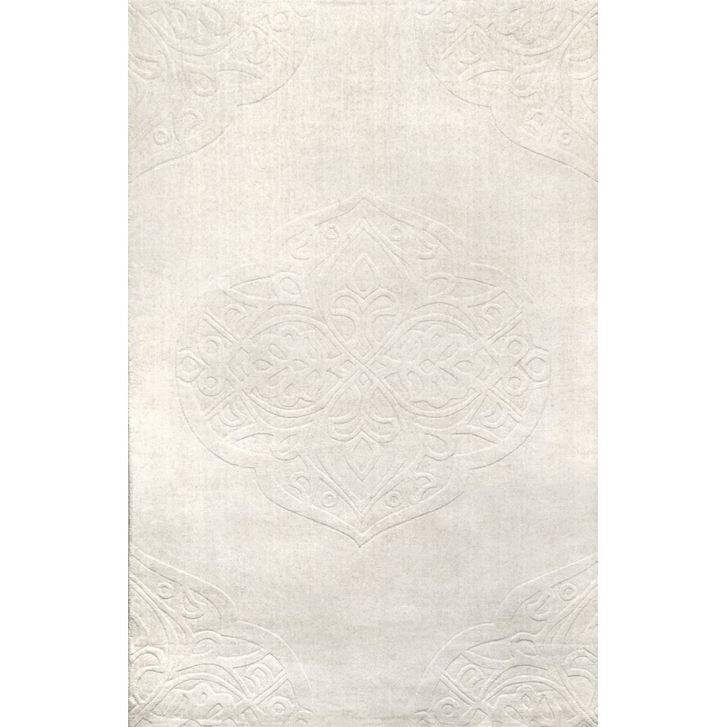 Wool Medallion Rug | Ivory
