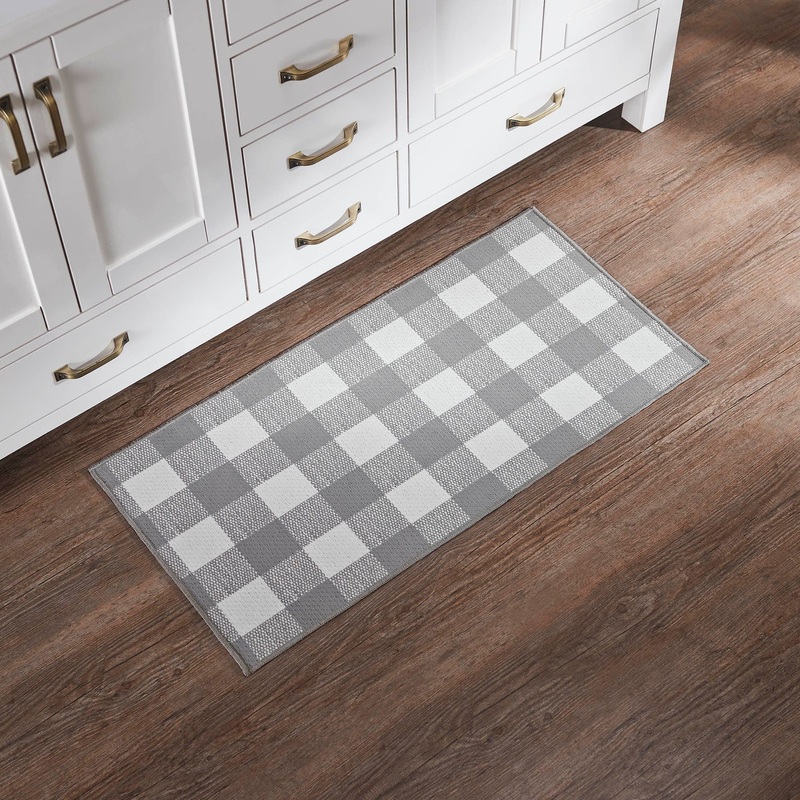 Annie Buffalo Check Grey Indoor/Outdoor Rug Rect 17×36