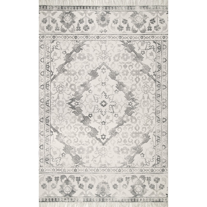 Withered Florid Rug | Grey