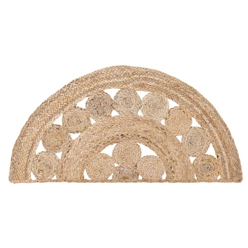 Celeste Jute Rug Half Circle 16.5×33