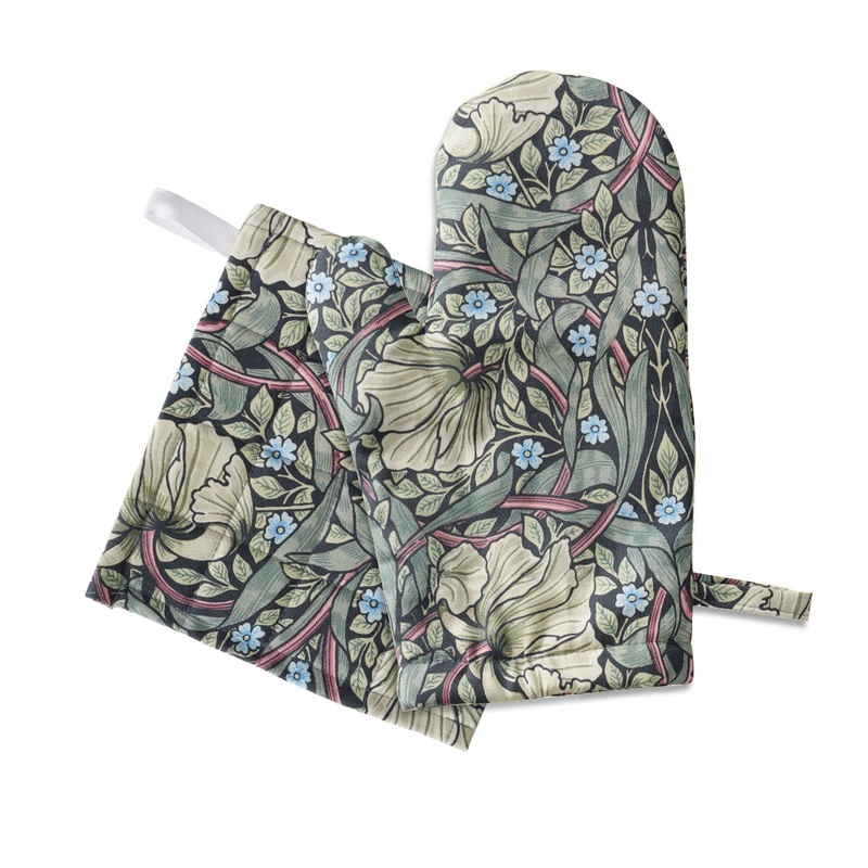 William Morris Pimpernel Oven Glove & Potholder Set