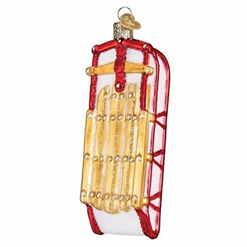 Old World Christmas Sled Glass Blown Ornament