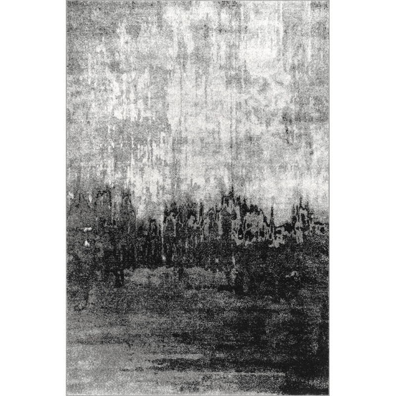 Abstract Rainfall Rug | Black