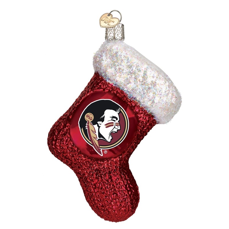 Old World Christmas Hanging Glass Tree Ornament, Florida State Stocking