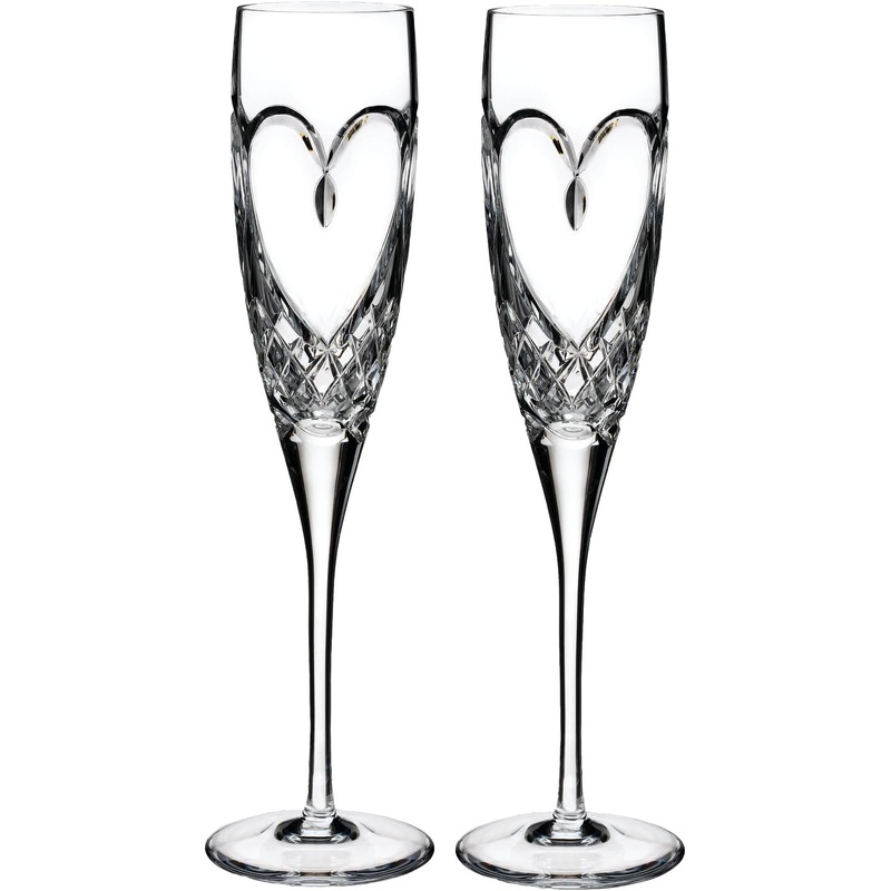 Waterford Love True Love Flute, Set of 2