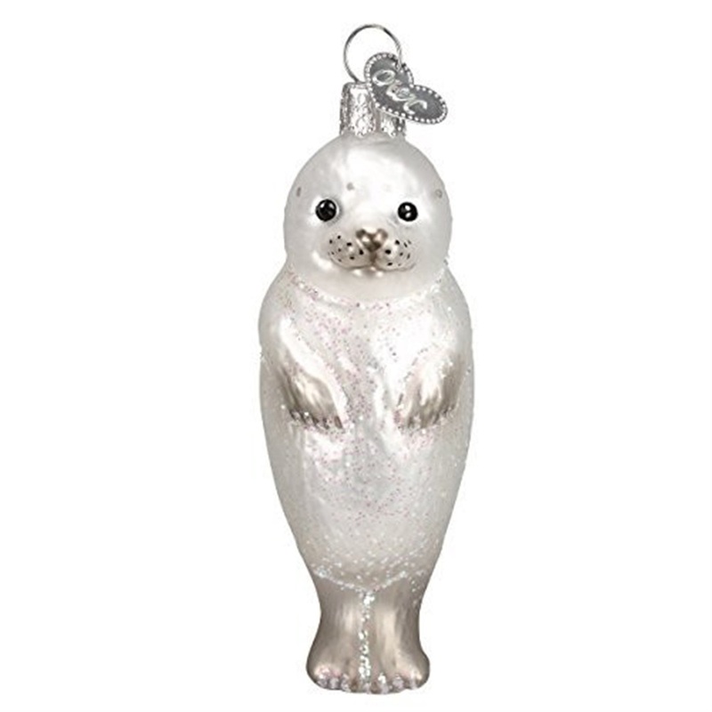 Old World Christmas Seal Pup Glass Blown Ornament
