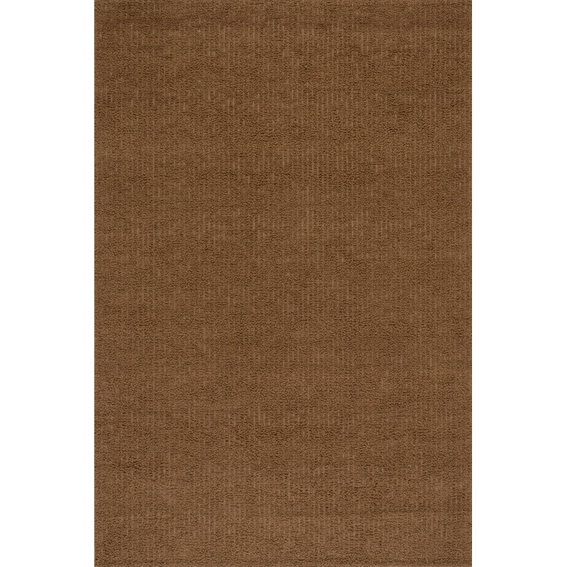Zeva Textured Flatweave Shag Rug | Rust