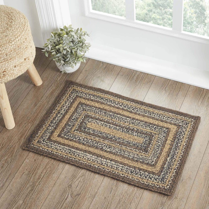 Espresso Jute Rug Rect w/ Pad 20×30