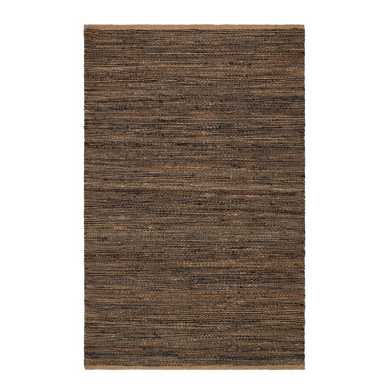 Striped Handwoven Jute Rug | Black/Natural