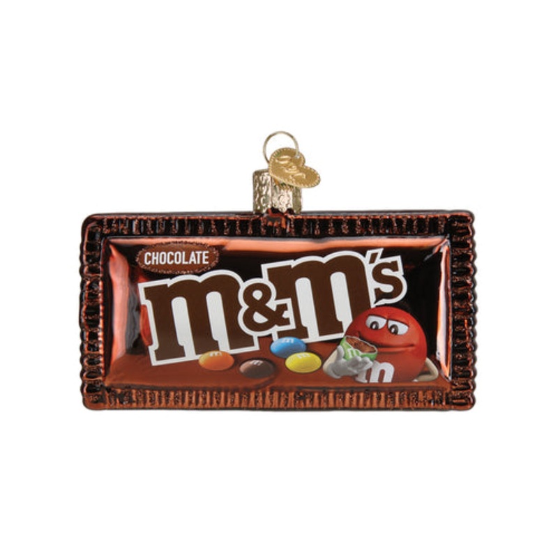 Old World Christmas M&M’S Milk Chocolate Blown Glass Holiday Ornament For Tree