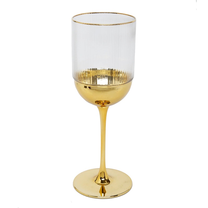 Classic Touch Stemware with Gold Dipped Bottom set of 6