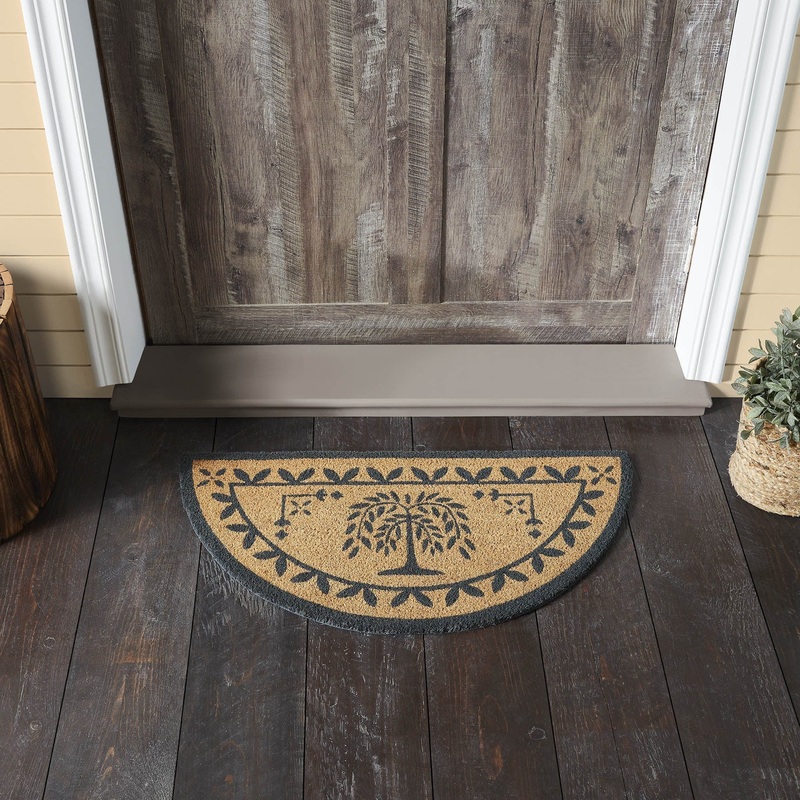 Willow Tree Coir Rug Half Circle 16.5×33